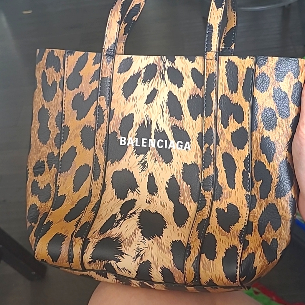 Balenciaga leopard printed calfskin xxs everyday tote